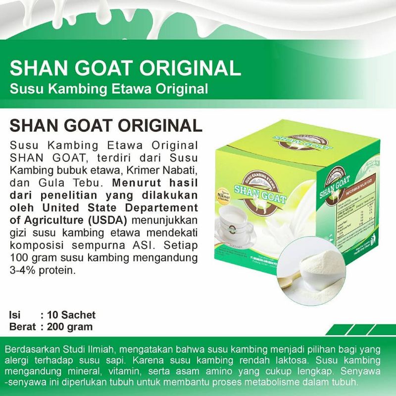 

Susu kambing etawa Shan goat