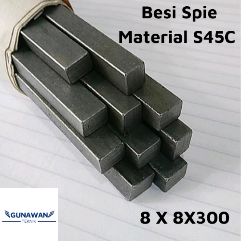 Jual Besi spi spie 8x8x300 berkualitas material s45c | Shopee Indonesia