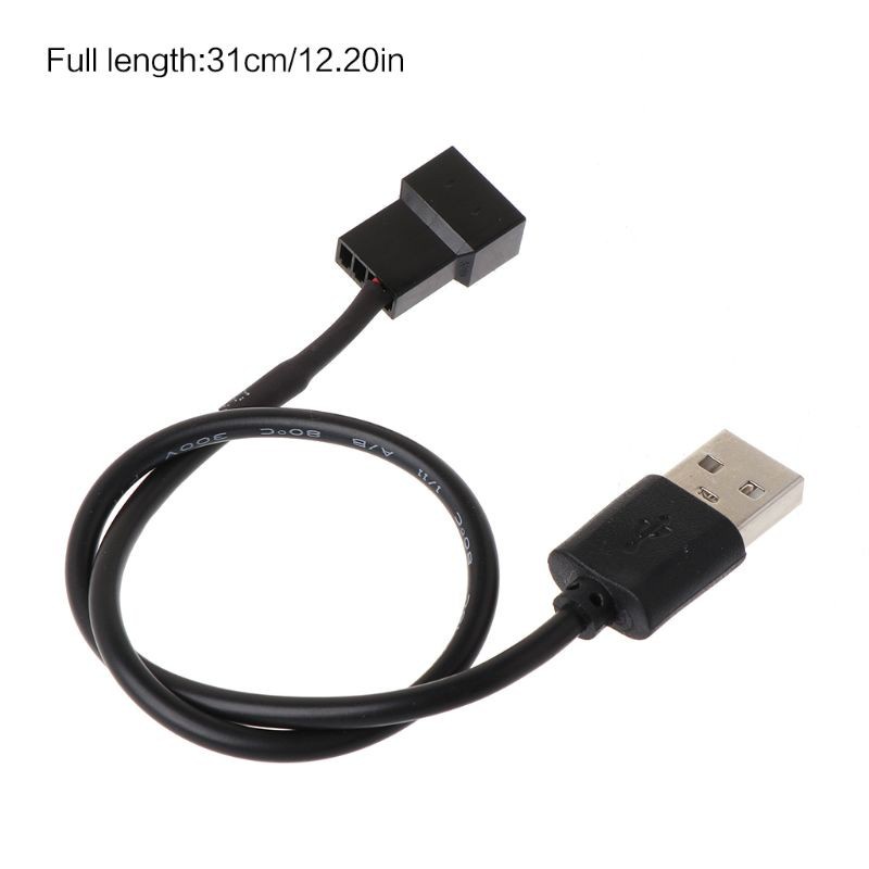 Btsg Kabel Adapter Konektor Usb 2.0 A Male Ke 3-pin / 4-pin Untuk Kipas Komputer Pc 5v