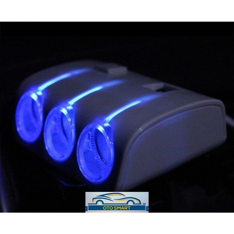 Charger Mobil Colokan USB 3 Lubang Socket Lighter / Triple Socket Cigarette Lighter USB 3 Port