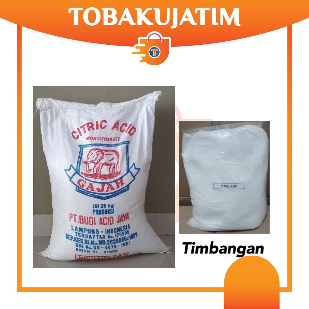 

CAP GAJAH CITRIC ACID asam sitrat 250gr TIMB. btp