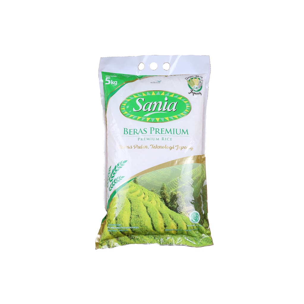 

BERAS PREMIUM SANIA KEMASAN 5KG ENAK PULEN DAN BERSIH