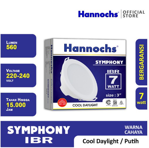 Lampu Downlight Hannochs Symphony 7W IBR / Inbow