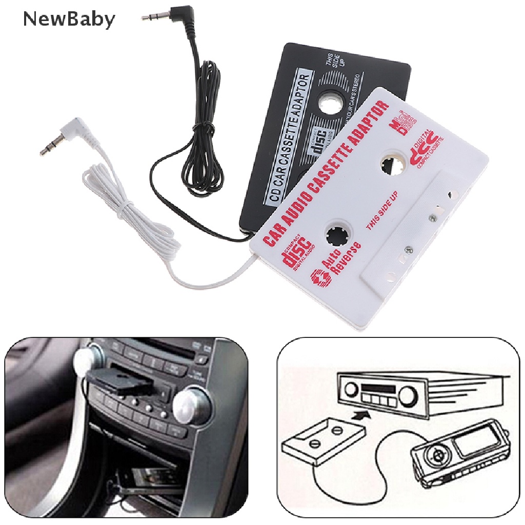 1pc adapter Transmitter Kaset tape audio AUX 3.5mm universal Untuk Mobil
