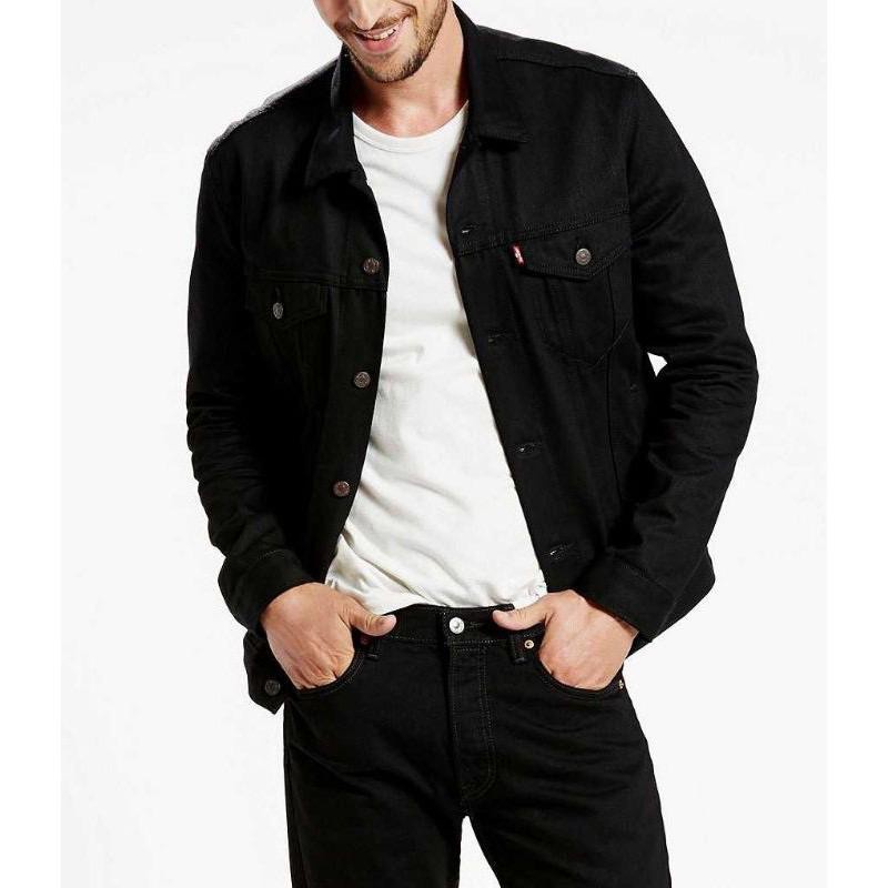 Jaket Jeans Pria wanita dewasa Jaket Jeans Denim Pria Jaket warna Bio Blitz Bio Wash Dongker Hitam m,l,xl,xxl