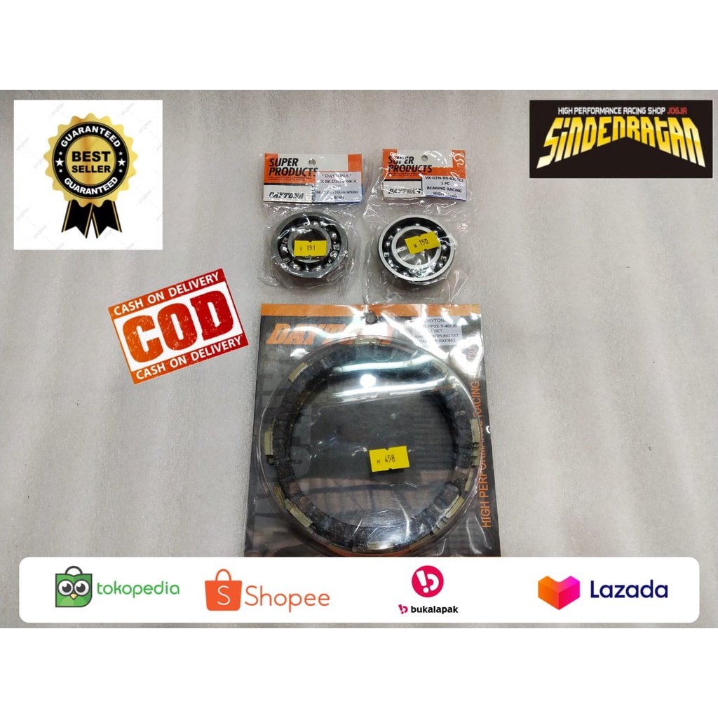 Kampas kopling set bearing as kruk daytona rx king