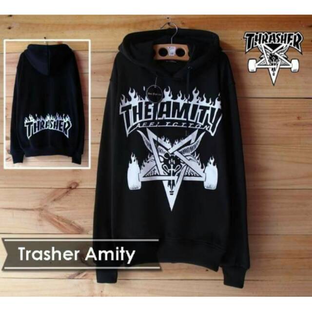 Sweater hoodie the amity ( hitam,navy)