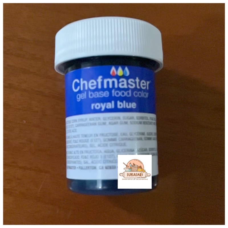 

Chefmaster 1oz Royal blue food coloring pewarna makanan biru tua gel paste food color