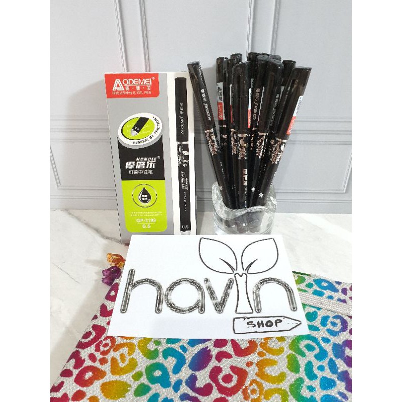(12pc) pen bisa hapus/pen gel hapus/erasable pen/pen hapus lucu fancy ODEMEI-Polos 3199