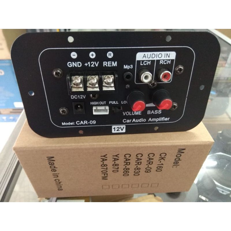 power kit bastube 12 volt CAR-09 mampu angkat subwoofer 10/12" standar