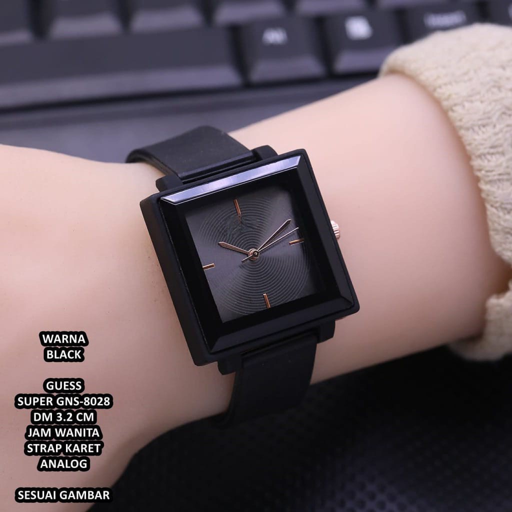 COD✅Jam Tangan Wanita Pria Segi rubber Fashion Watch Analog Gaya Korea Jam Cewek Harga Grosir   S1214