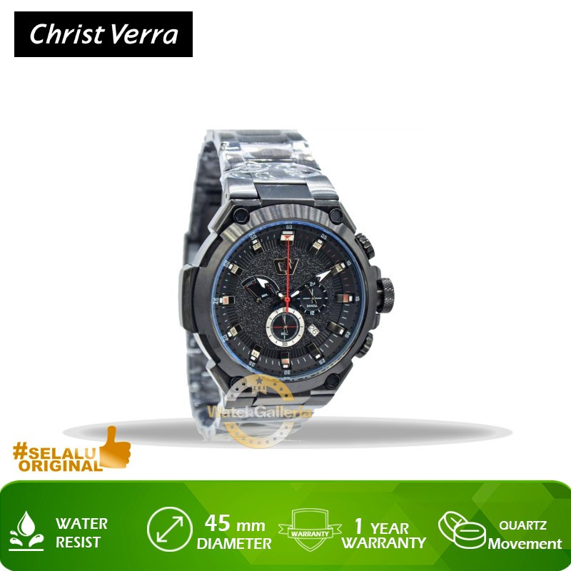 Jam Tangan Christ Verra CV C71170G-16 BLK Original Murah