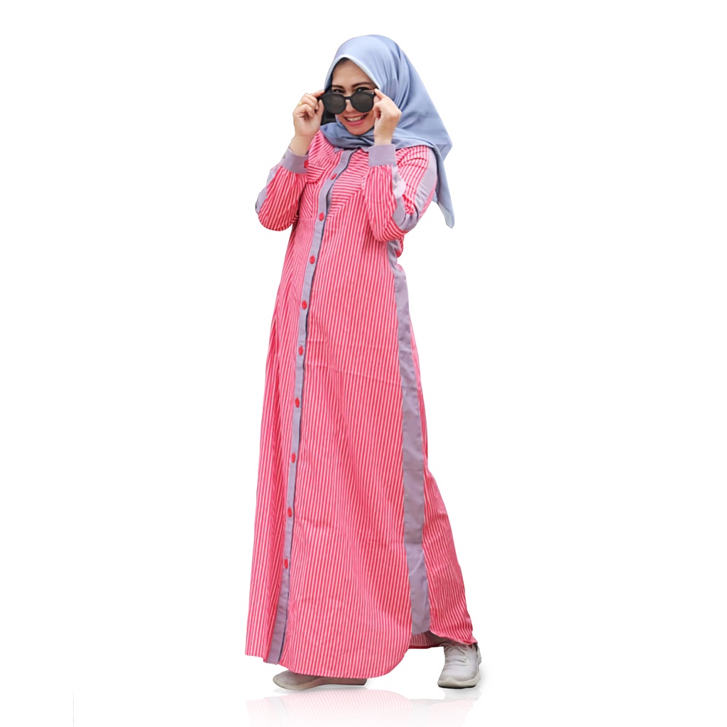 Aliya Dress by Zalifa Exclusive Collection - Baju Muslim Wanita - Gamis