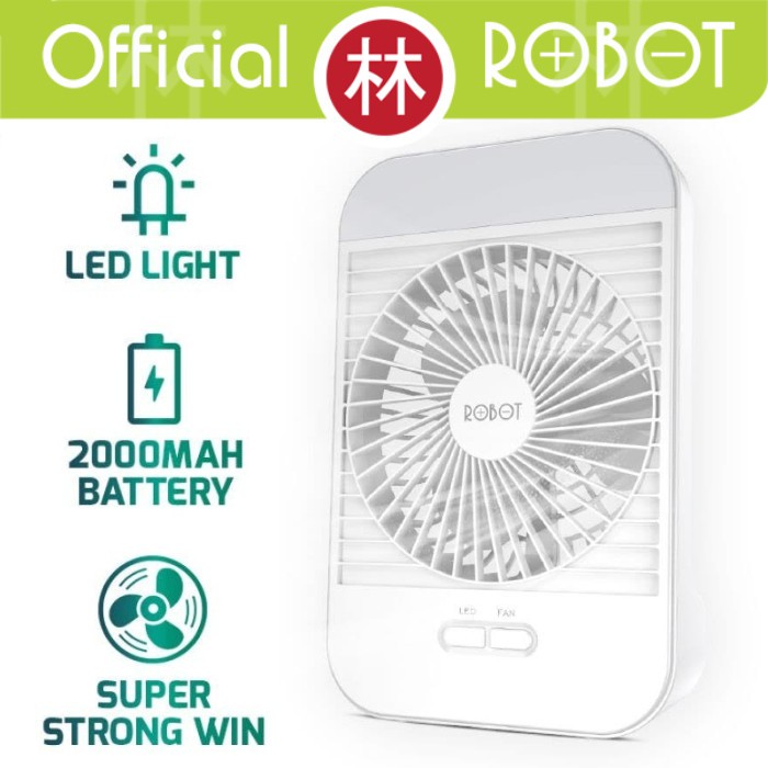 Robot RT-BF14 2000mAh 5 Inch Fan Portable Desktop Fan &amp; LED