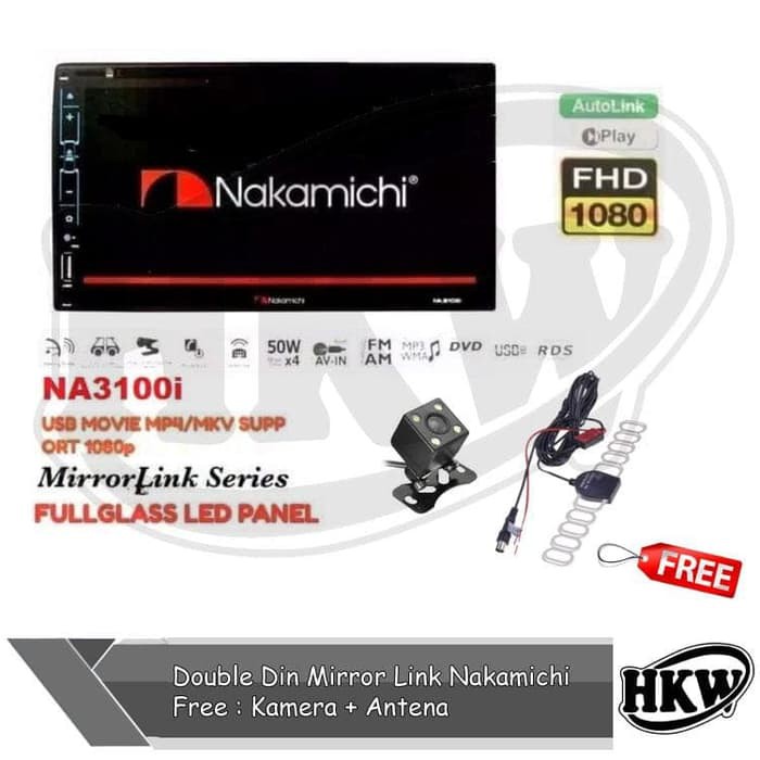 DOUBLE DIN MIRROR LINK NAKAMICHI CALYA