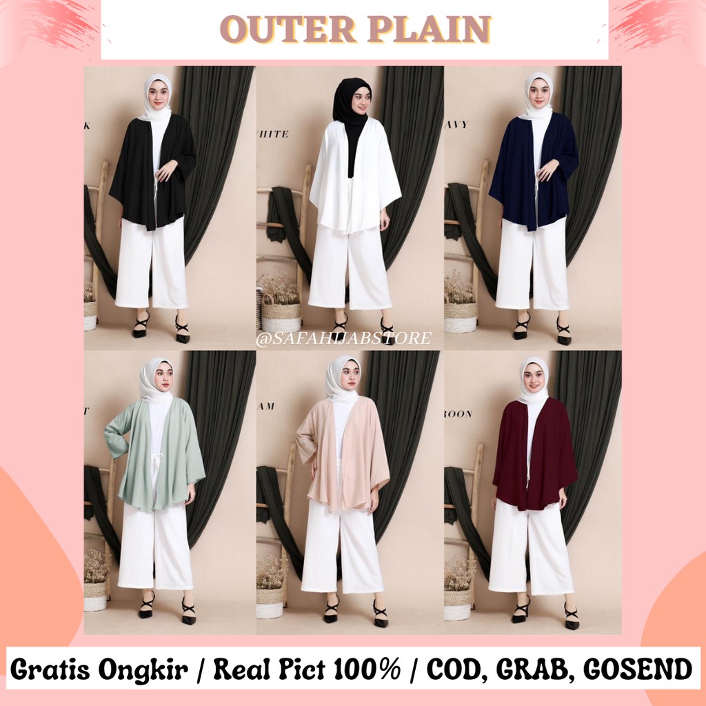 (BISA COD) OUTER PLAIN BASIC OUTER