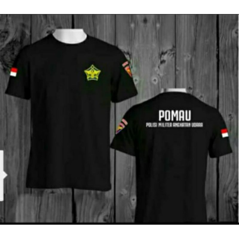 kaos/baju/t shirt MILITER - POLISI MILITER ANGKATAN UDARA- POMAU