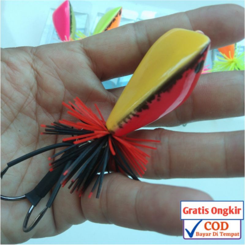Umpan Lure Casting Cesting Kesting Jump Frog JF Triangle Three Angle 4.3 cm Jamfrog Jamprok Jam Frok
