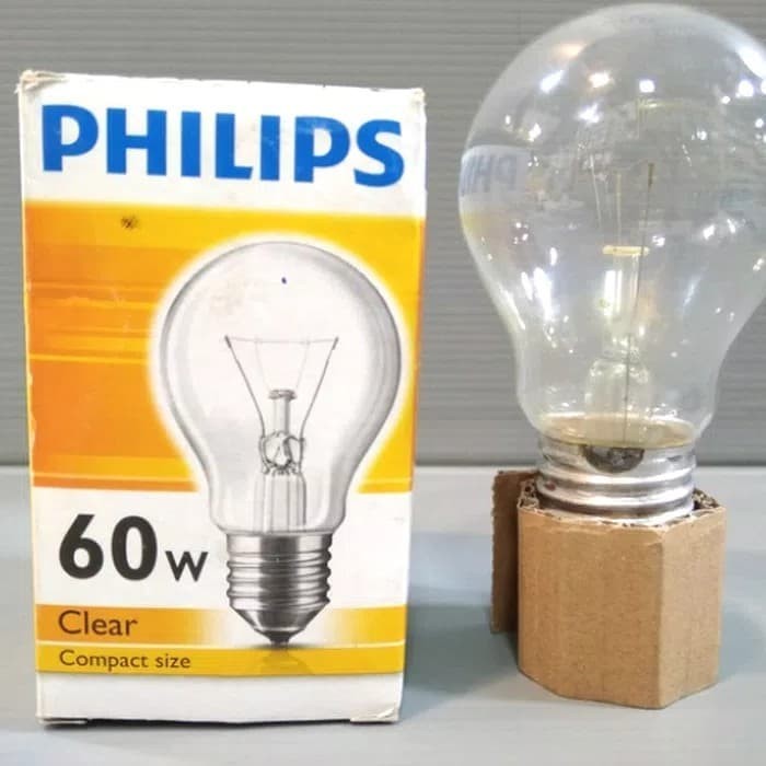 Lampu Bohlam Pijar 60W 60 W 60 Watt Philips bisa untuk pemanas ternak