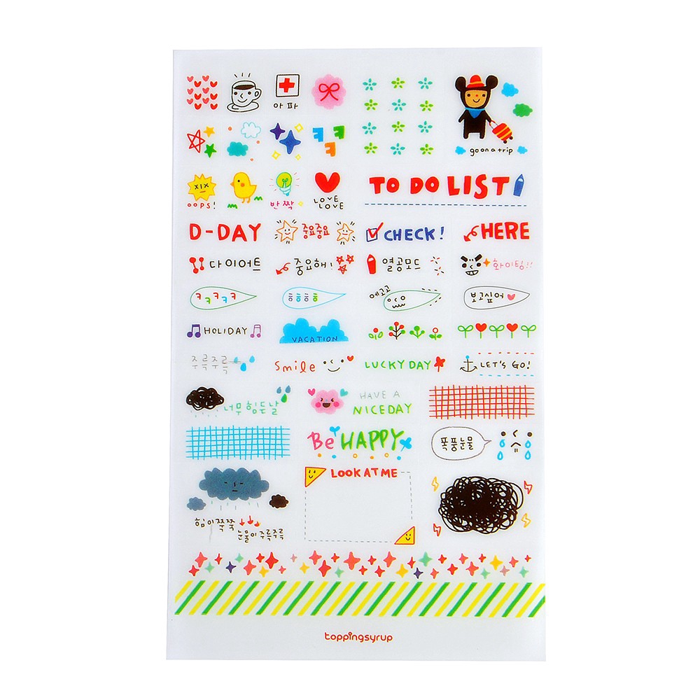 【TERSEDIA &amp; COD】6Pcs Stiker Kertas Lucu Warna-Warni untuk Scrapbook / Album Foto