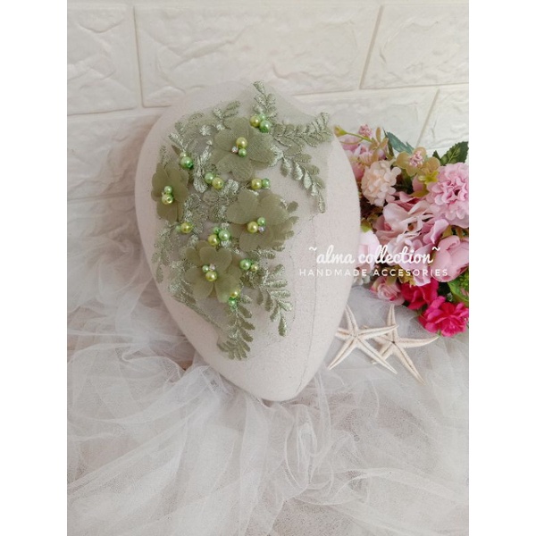 (COD) Headpiece simple/Headpiece wisuda/Headpiece pengantin/Headpiece murah (warna 2)