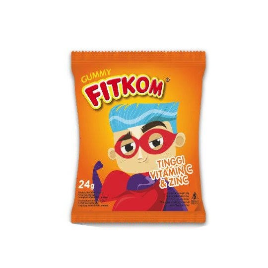 Fitkom Gummy Vit.C dan zinc 1box isi 5sachet