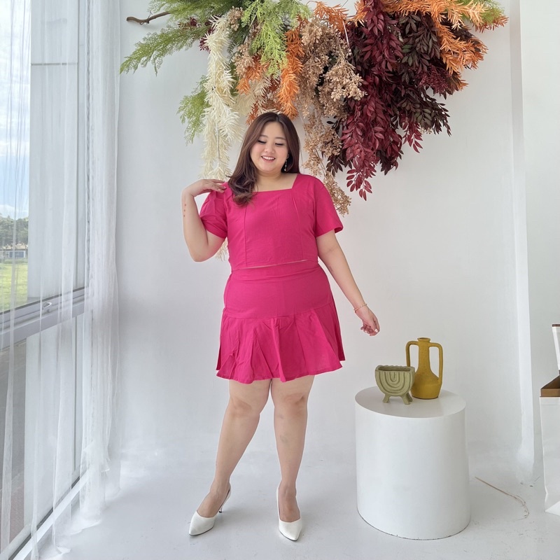 CALSIE SET - SET JUMBO BIGSIZE-FUSCHIA