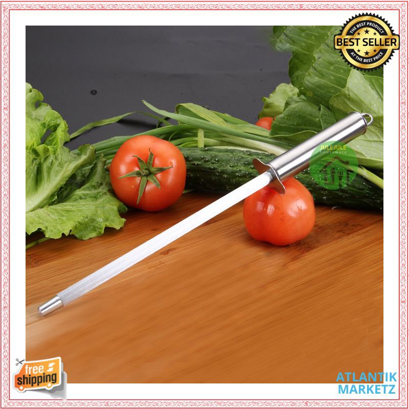 Pengasah Pisau 30cm /Sharpening Steel (Gagang Stainless)