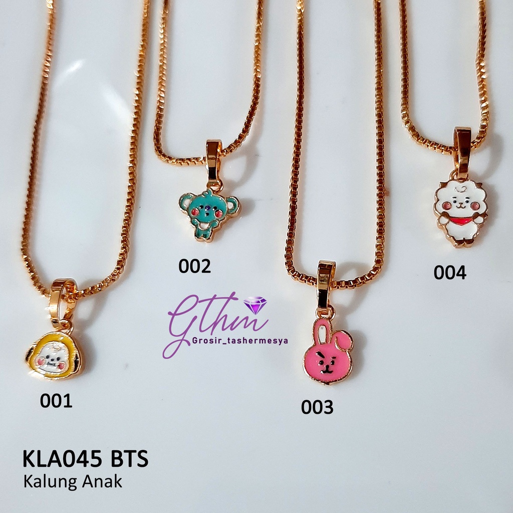 Kalung Anak BTS Perhiasan Fashion Kualitas Premium Anti Karat bisa dipakai sehari-hari kla045 gthm