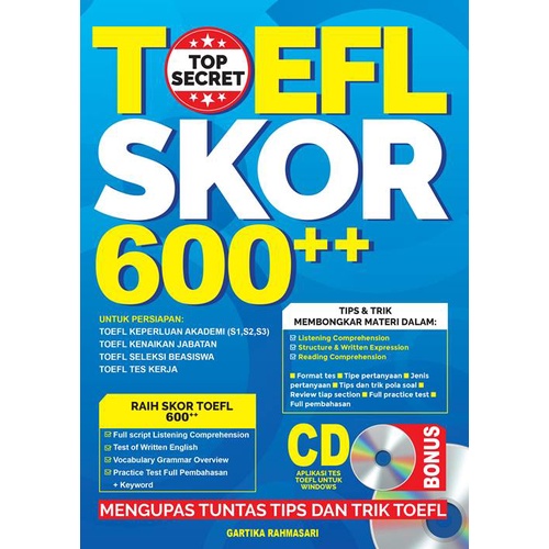 TOP SECRET TOEFL SKOR 600++