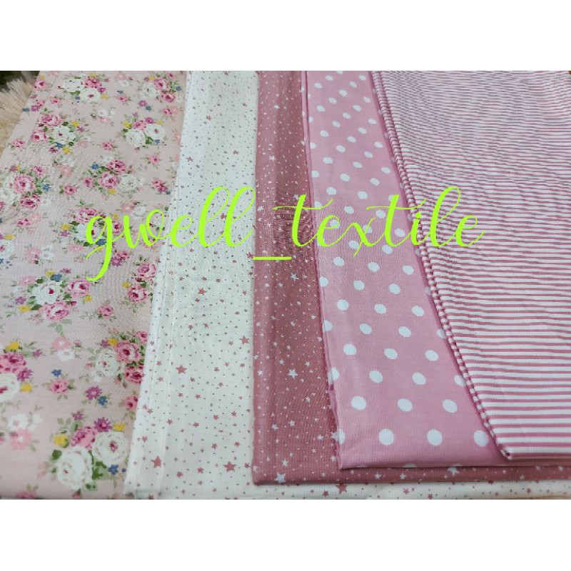 PAKET CRAFTING KAIN KATUN JEPANG ORI (ISI 5 MOTIF KAIN)