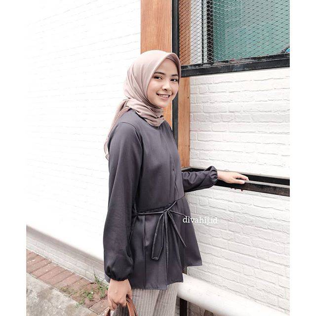 Atasan Wanita Blouse Murah Olla blouse katun toyobo lengan panjang S-XXL-1