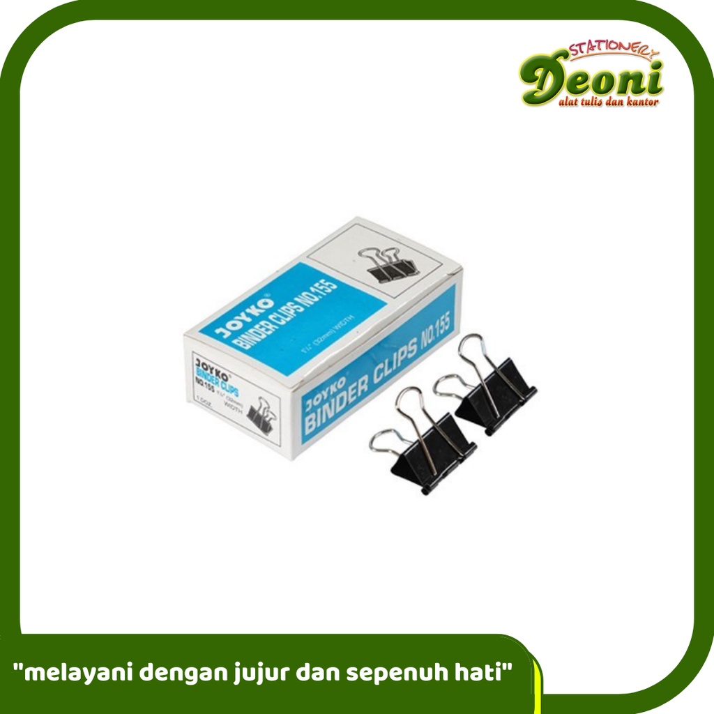 

JOYKO Binder Clips no. 111 / Klip / Penjepit Kertas / 1 BOX 12 PCS