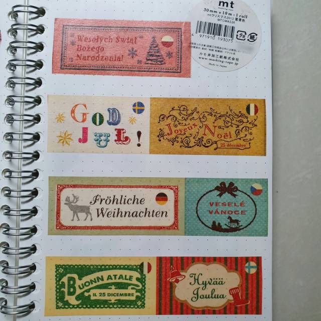 

MT washi tape sample for scrapbook and journal ( per meter )