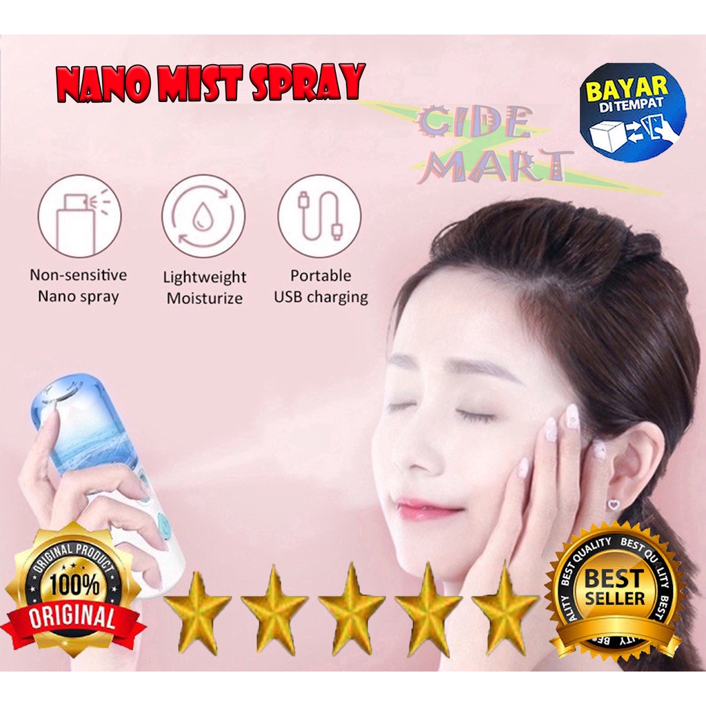 NEW Nano Spray Face Mist Botol Portable Sprayer Disinfektan Semprotan Wajah Facial Disinfectant