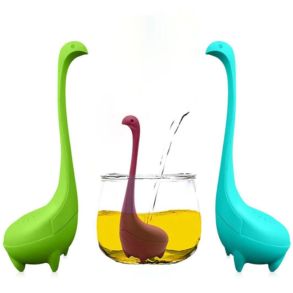 Rebuy Dinosaurus Tea Infuser Kreatif Besar Gagang Panjang Untuk Peralatan Minum Teh Longgar Brew Tea Tool Saringan Teh