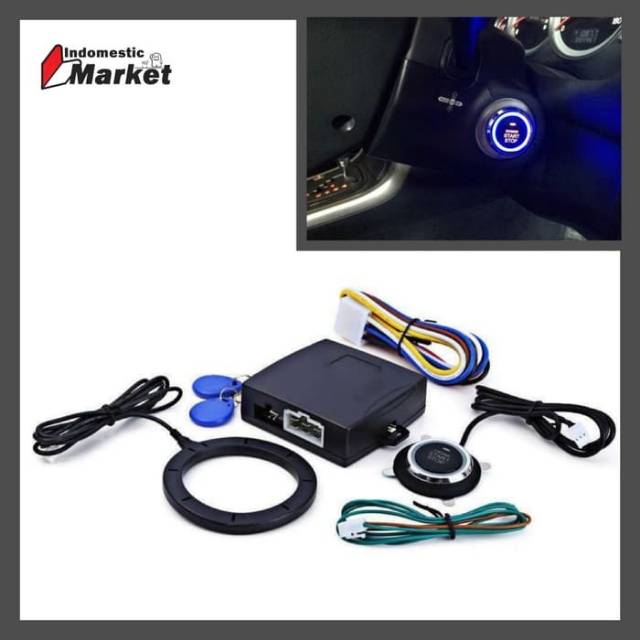Starter Mobil / Tombol Starter Mobil / Push Start Stop Engine Mobil Mobil Keyless RFID - KQS-Q4