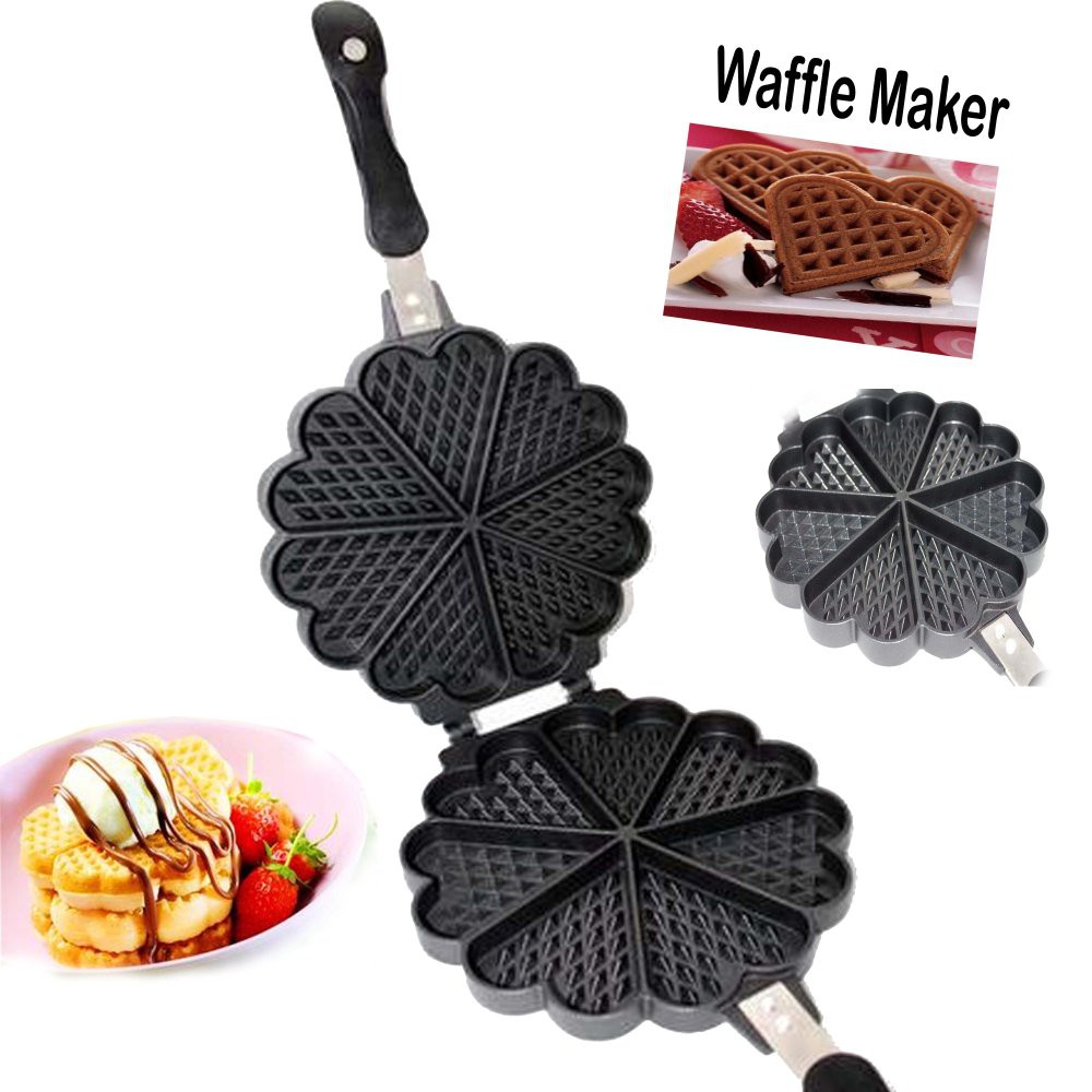 Cetakan Kue Waffle maker DOUBLE PAN Anti Lengket