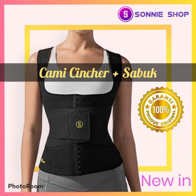 SONNIE_SHOP Korset Pelangsing Cami Cincher Belt Hot Shapers