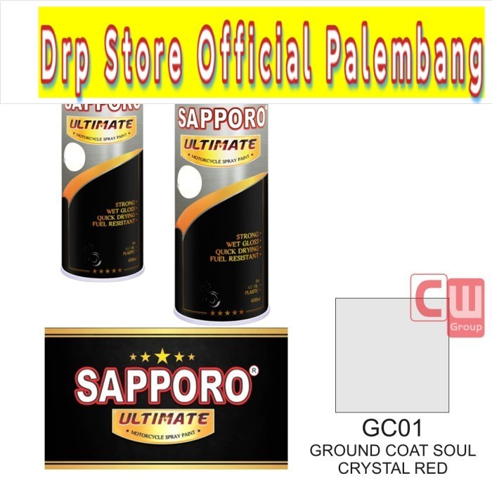 SAPPORO ULTIMATE GC01 GROUND COAT SOUL CRYSTAL RED- CAT SEMPROT SAPORO