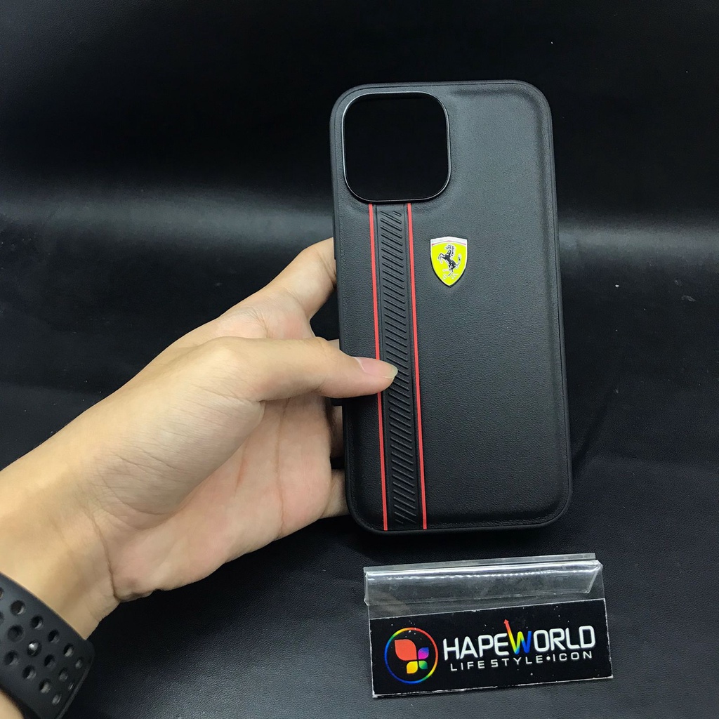 PREMIUM CASE SCUDERIA FERRARI LTR DBS LN IPHONE 13 PRO MAX BLACK-PREMIUM