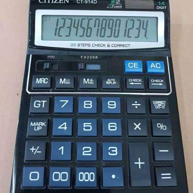 

Kalkulator meja Dagang Citizen ct 914 d