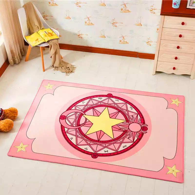 card captor sakura cardcaptor karpet keset persegi