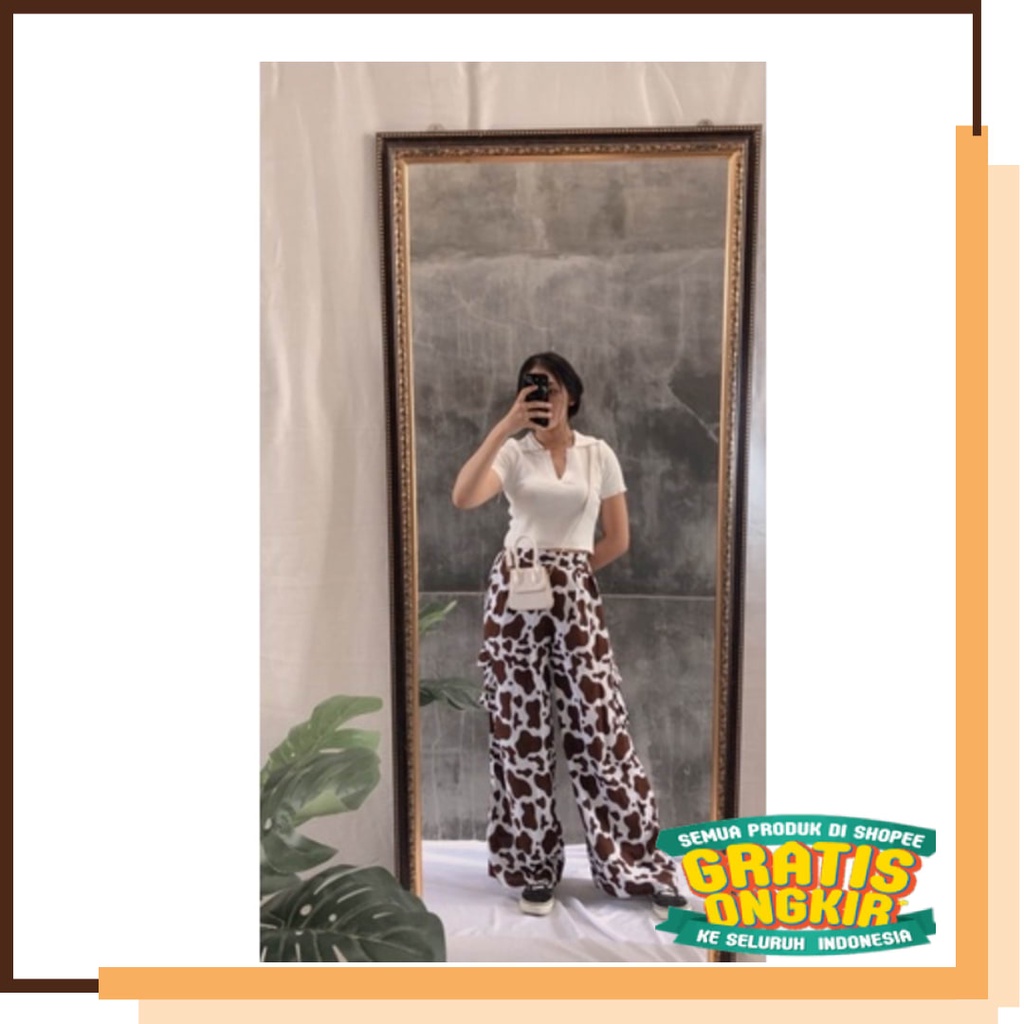 clana Murah Terbaru Japan style slimfit reguler / Cargo Rayon Pants Motif