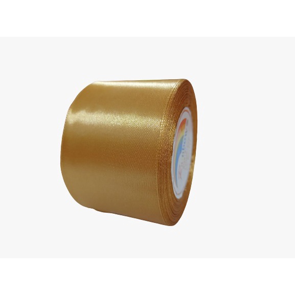 

Pita Satin Coklat Muda Ukuran 2 inch / 5cm Per Roll