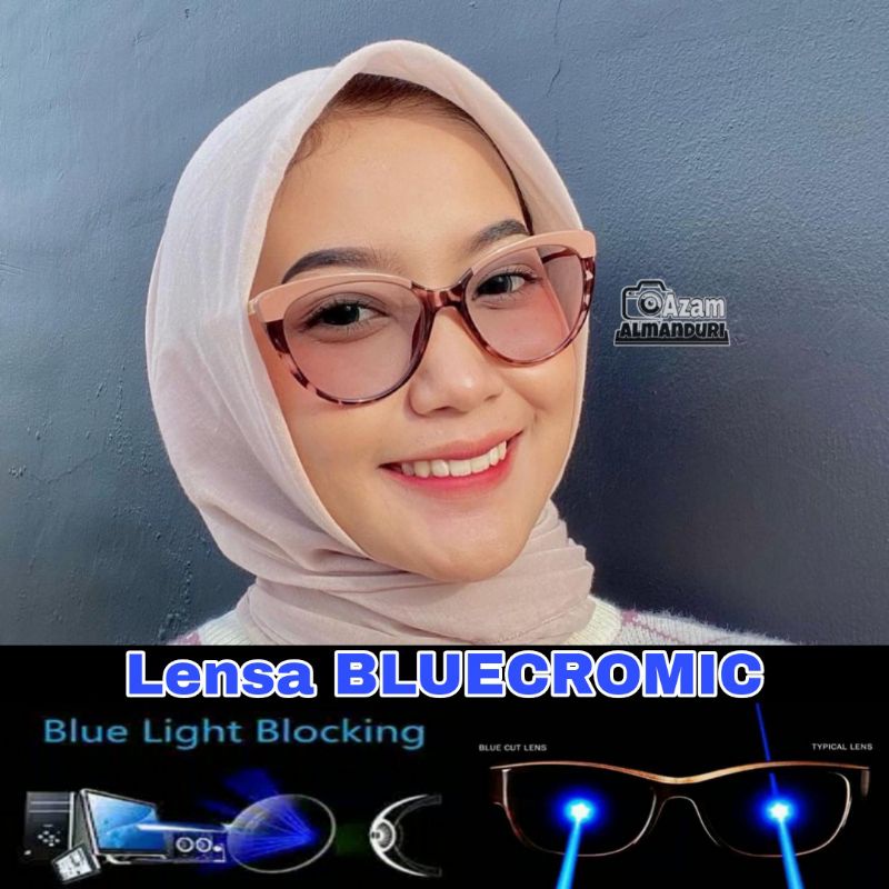 Kacamata wanita Lensa BLUECROMIC 5018