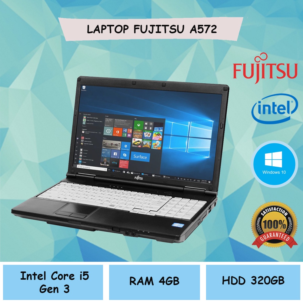 Jual LAPTOP FUJITSU A572 CORE I5 GEN 3 RAM 4GB HDD 320GB Bekas Mulus ...