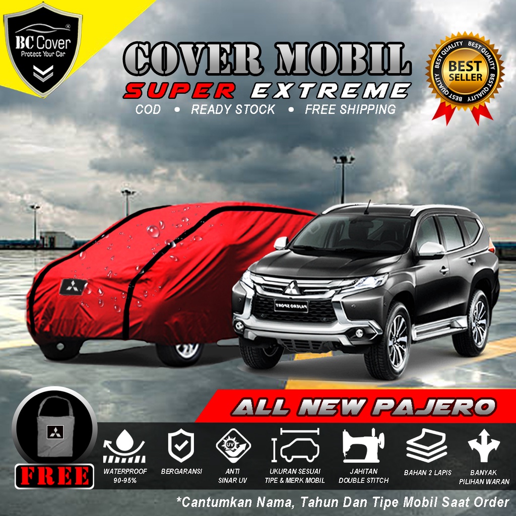 Body Cover Mobil All New Pajero Waterproof / Sarung Mobil Pajero Anti Air / Selimut Tutup Mobil Pajero Sport Dakar Penutup Mantol Kerudung Mantel Mobil Mitsubishi Pajero Sport Waterproof Outdoor Anti Air