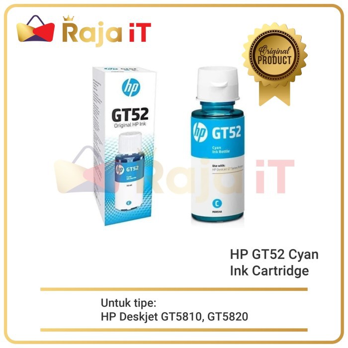 HP Tinta GT 52 Cyan GT52 Original
