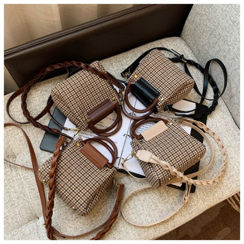 Tas Slempang Wanita Import Tali Kepang